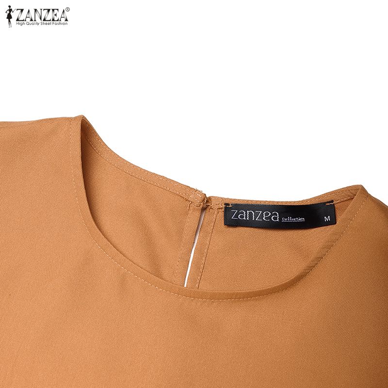 ZANZEA Women Casual Round Neck Summer Sleeveless Dress