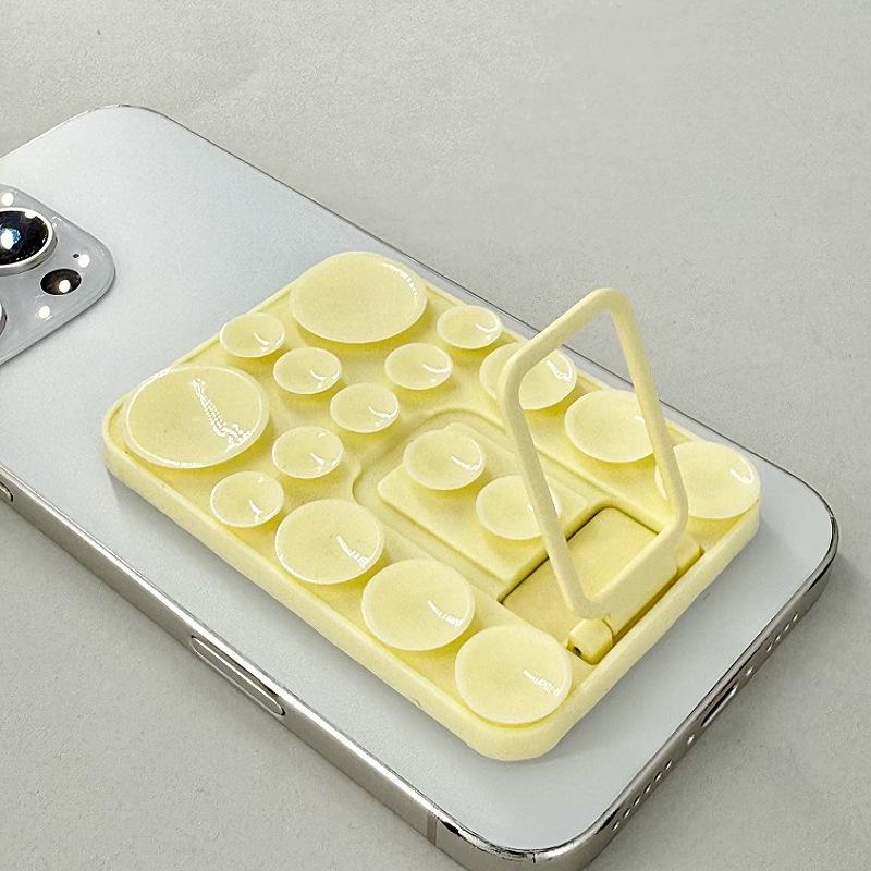 Multi-Functional Silicone Folding Suction Cup Phone Stand & Anti-Slip Back Sticker