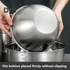 Stainless Steel Salad Bowl with Scale Mark Polished Surface BPA Free Easy To Clean Dishwasher Safe Multifunctional Mixing Bowl