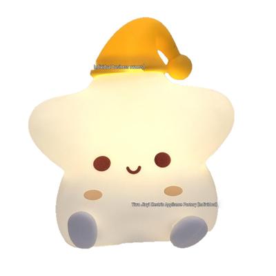 Creative Silicone Star Night Light: Cute, High-End Bedside Atmosphere Lamp