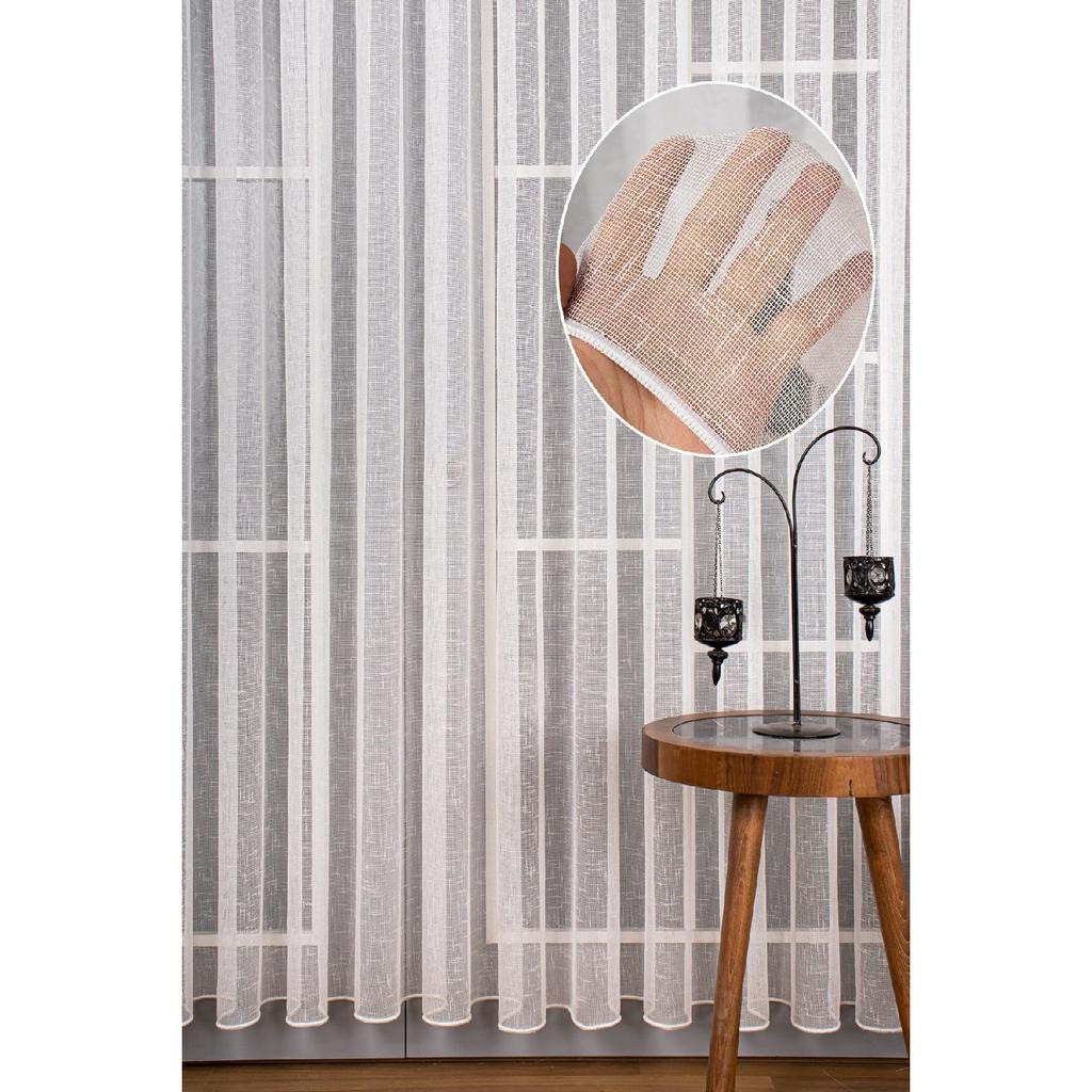 Leinen-Tüll-Vorhang Perdemoda Ultra Weight 1/3 häufig plissiert