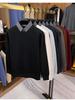 Men's Two-in-One Fleece-Lined Knit Sweater with Shirt Collar for Autumn/Winter