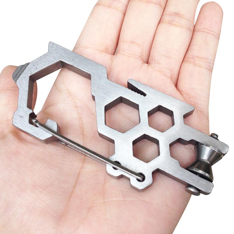 

EDC Stainless Steel Climbing Carabiner Pulley System Climbing Hook Multifunctional Outdoors Sports