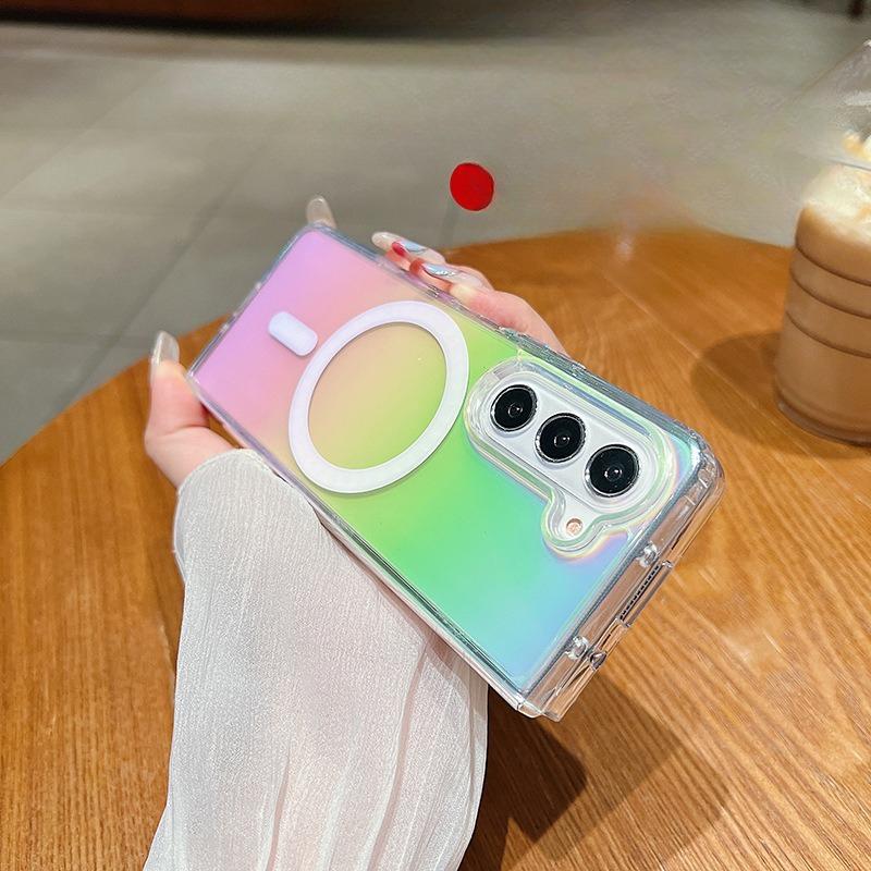 

Advanced Color Plated Aurora Samsung Folding ZFOLD7 Magnetic Suction Mobile Phone Case Suitable for ZFLIP7 Protective Case ZFOLD5 ZFlip3 [fold up and down]