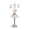 Jewelry Stand Display Earrings Necklace Storage Polyresin Doll Holder with Rotatable
