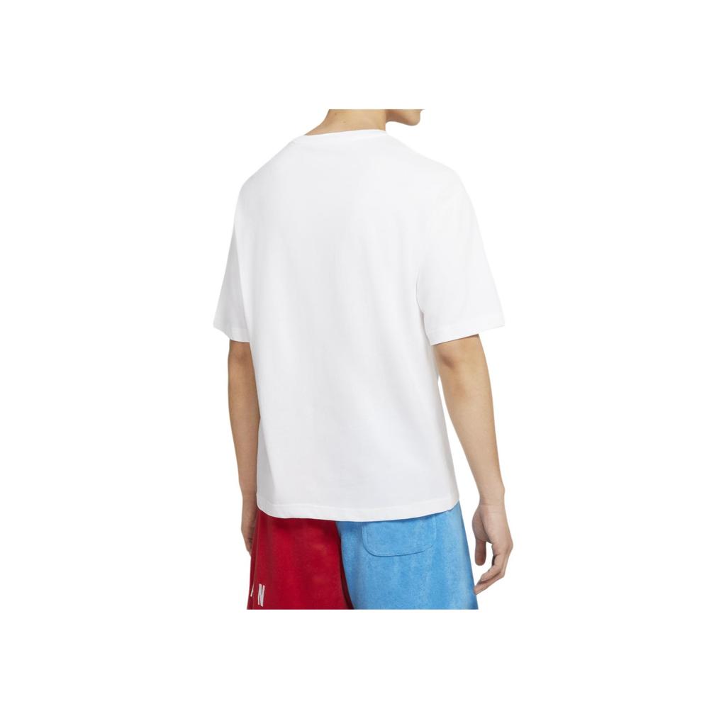Jordan Sport DNA Logo Print Short Sleeve T-Shirt Men Tops White CJ6222-100