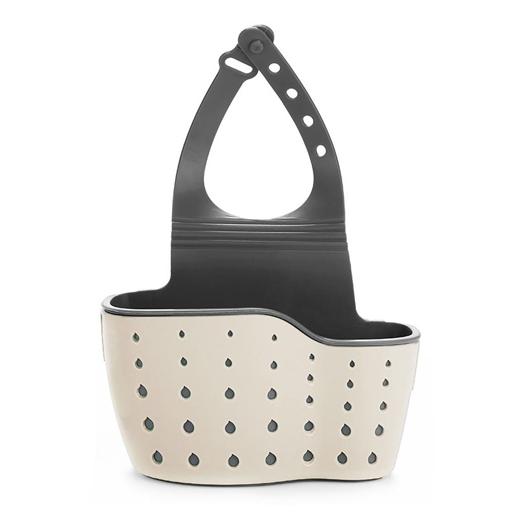 Home Storage Drain Basket Kitchen Sink Hanging Bag Adjustable Soap Sponge Hanging Drain Basket Bag Kitchen Accessories