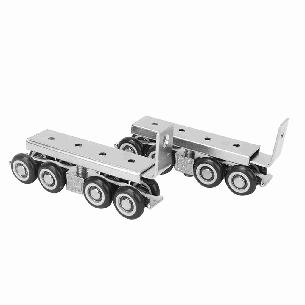 1 Pair 8 Wheels Sliding Door Rollers Hardware Hanging Wheels Silent Rail Wheel