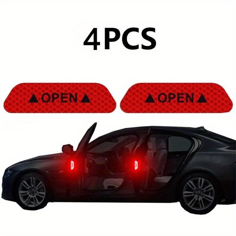 

Car Door Reflective Warning Stickers Enhance Visibility Safety with Easy-to-Apply Night Vision Car Anti-collision Protection Strips 4 pcs красный