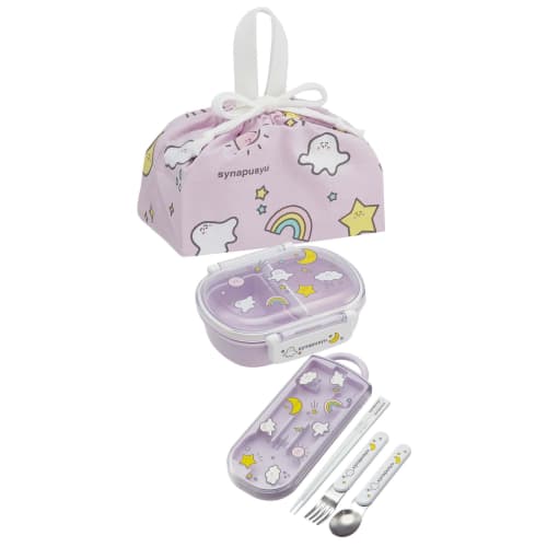 Skater Children's Lunch Box Drawstring Bag with Gusset Kids Made In Japan Shinapushu Girls KB7
