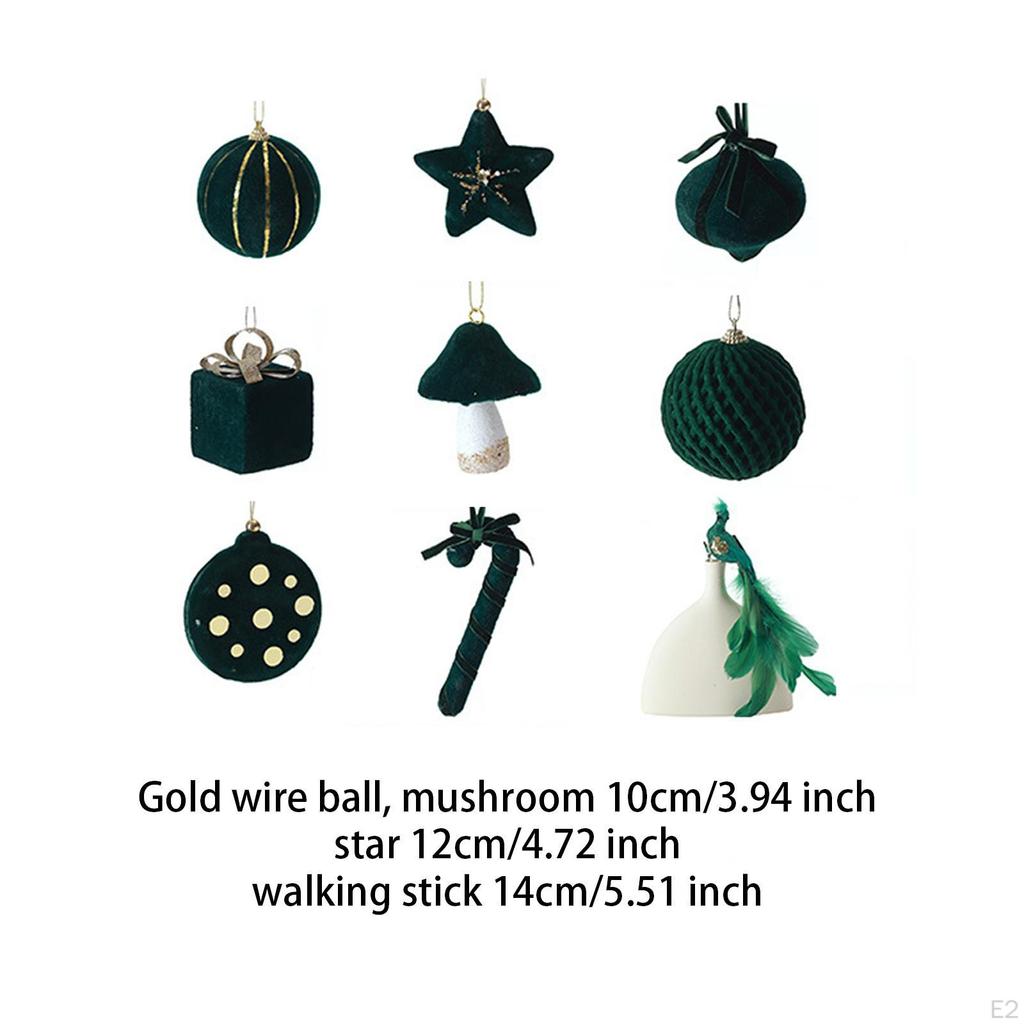 9x Decorazioni per Albero di Natale Palline di Natale Decorative Ornamenti in Schiuma Pendenti da Appendere per Festival
