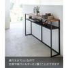 Yamazaki Sofa Back Console Table with Shelf - Black - 126x20.5x65cm - Tower 2029