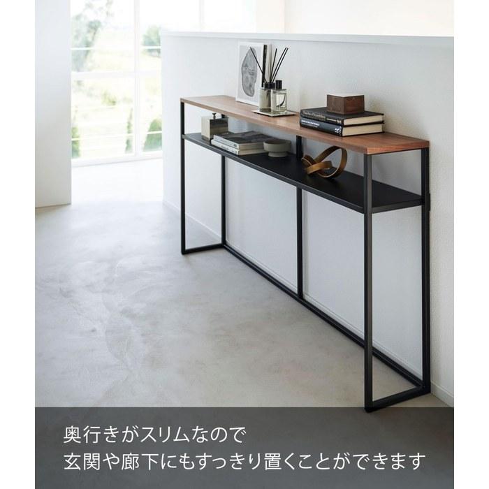 Yamazaki Sofa Back Console Table with Shelf - Black - 126x20.5x65cm - Tower 2029