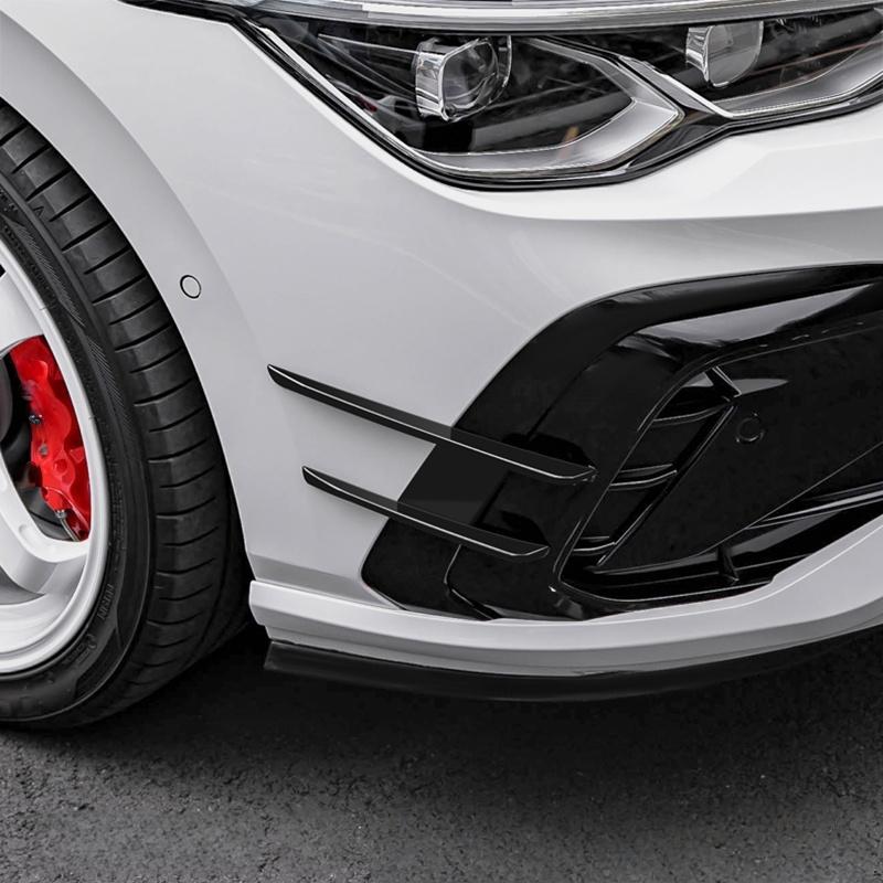 For Volkswagen VW Golf 8 MK8 GTI GTD GTE R-line 2019-2026 Tusk Style High Quality ABS Front Bumper Side Air Vent Air Knife