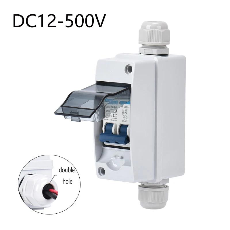 Solar Photovoltaic Battery PV Combiner Box DC Switch Miniature Circuit Breaker With Junction Box 12V 24V 48V 500V 1000V IP65