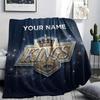 Custom Name,Los Angeles Kings Printed Flannel Blanket, Soft Throw for Bedroom Sofa, Washable, Christmas Present, Great Gift.