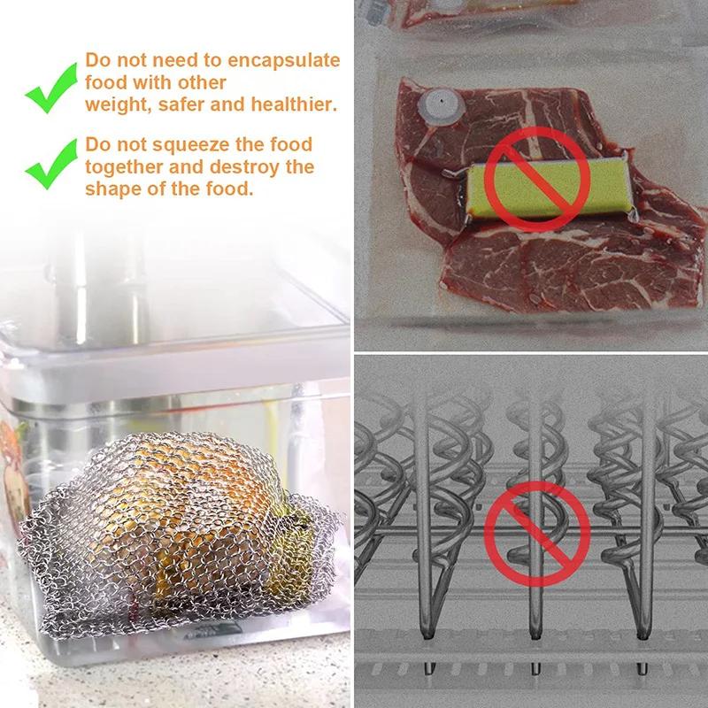 Sous Vide Sinker Weight Food Grade Stainless Steel Mesh Net Secure Immersion Evenly Cook Kitchen Accessory