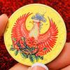 Twelve zodiac signs, color printing, Scorpio gold-plated color printing commemorative medal, Love Gemini decoration gold coin Libra coin, gift box set