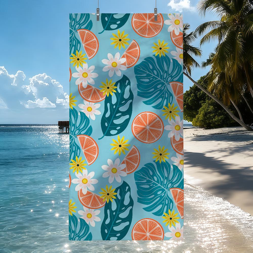 

Fruit printed Towel Quick Drying Beach Towels Are Suitable For Swimming Pools Camping Yoga And The Gym W40*H60(CM)