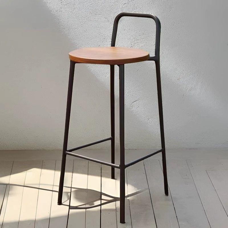 Nordic Modern Minimalist Designer Outdoor Bar Stool with Backrest