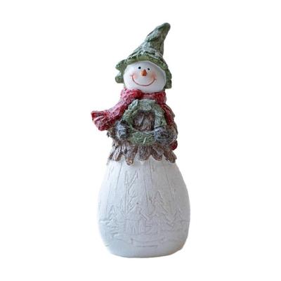 Miniature Christmas Snowman Family Resins Craft Figurine Desktop Decoration Festives Accent Ornament For Holiday Parties