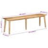 Solid Mango Wood Bench 160 x 40 x 45 cm