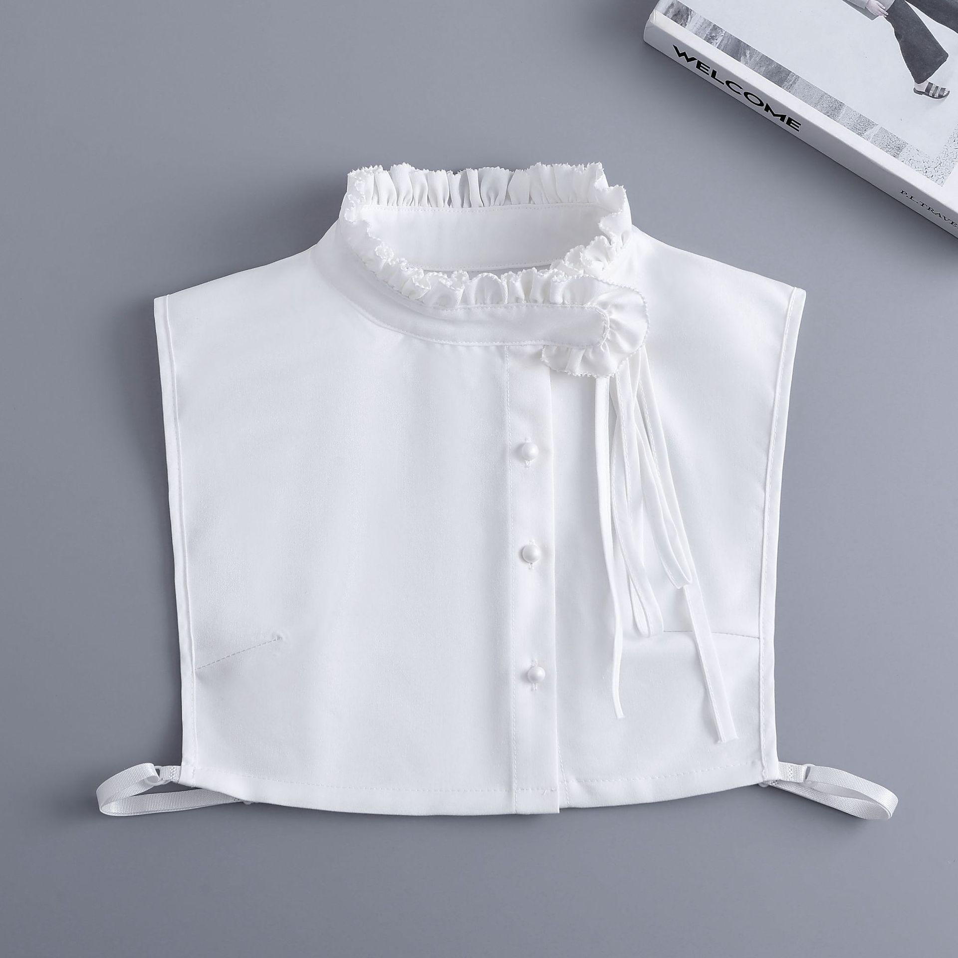 

Осенний свитер с ложным воротником для женщин, ложный воротник рубашки, повседневный съемный отстегивающийся воротник, топ-аксессуары для полурубашки