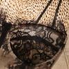 Elegantes durchbrochenes Spitzen-Camisole Schmal geschnitten Ärmellos Spitzenkorsett Streetwear Durchsichtige Crop-Tops Frühling Sommer
