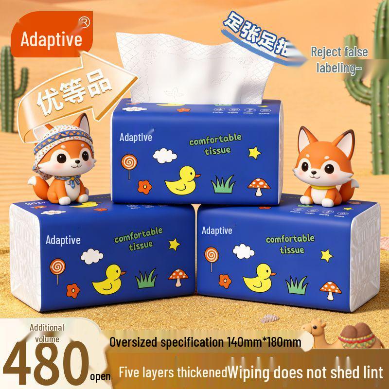 Little Yellow Duck 480-Sheet Five-Ply Extra Thick Tissue Pack