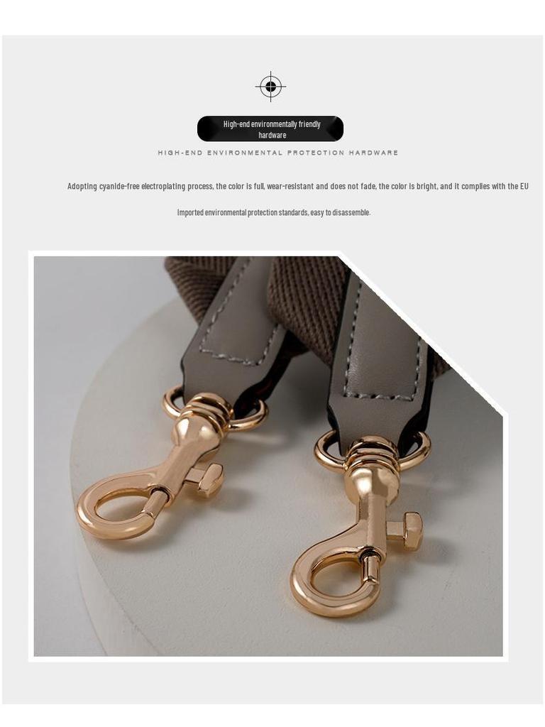 6cm Wide Cowhide Canvas Shoulder Strap for Versatile Crossbody Bucket Bags