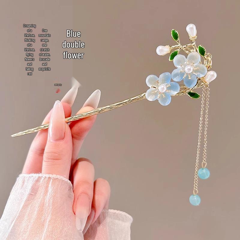 Traditional Sandalwood Hairpin for Chinese Cheongsam & Hanfu Updo