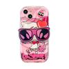Applicable To Apple 15Pro Mobile Phone Case Iphone13/12 Transparent Silicone Xs/xr Cute Cartoon Sunglasses Holder 6