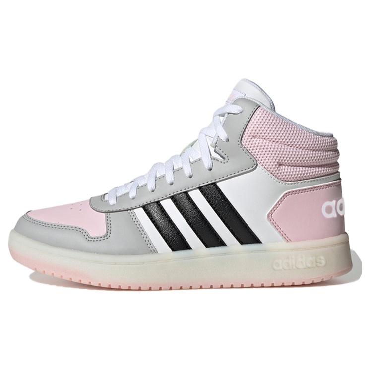 (WMNS) adidas Hoops 2.0 Mid White Pink Black Women s FV2737 EU 36⅔