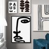 Moderne abstrakte minimalistische Gesichtslinie Geometrie Wand Kunstdruck Leinwand Malerei Nordic Poster Wand Bilder für Wohnzimmer Dekor