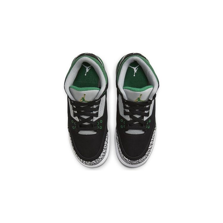 Air Jordan 3 Retro GS Pine Green Dětské tenisky Černá Cementově šedá Bílá 398614-030