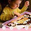Glow-in-the-Dark Sand Art Kit for Kids, 7-Color Adjustable LED Light Box, Creative Drawing Toy, 40x28x9cm