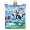 Frutiger Aero Graphic Soft Blanket  Camping Plush Throw Blanket Comfortable Home Decor Flannel Bedspread Sofa Bed Cover