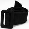 Black wool coat, adjustable belt