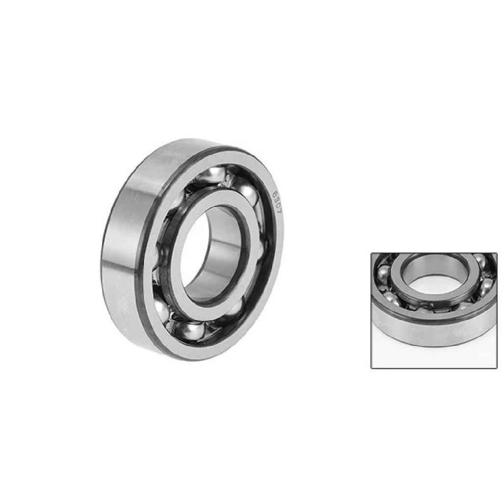 Motoforti 6307 Deep Groove Ball Bearings Lubricated Bearings Open Type 35x80x21mm Silver Tone