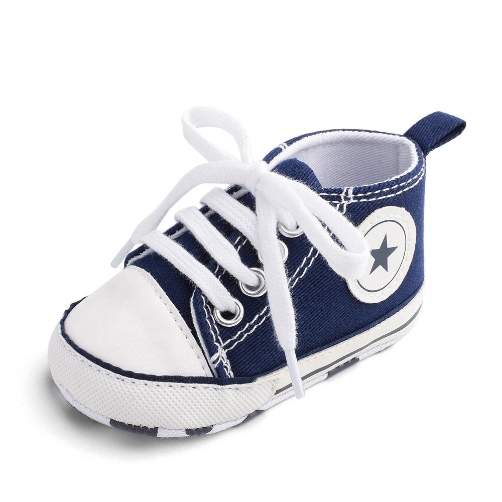 Baby Canvas Lace-up Shoes - Spring/Autumn Style, Solid Color, Versatile Toddler Footwear (D603)