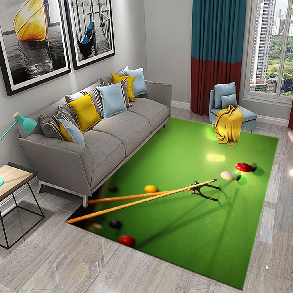 Kolorowy dywan 3D do snookera bilardowego, sportowy dywanik obszarowy do dekoracji salonu, jadalni, sypialni, dywanik podłogowy, dywaniki łazienkowe antypoślizgowe