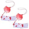 2 red glass wind chimes Japanese goldfish design space-saving easy install ideal interior decoration bedrooms living rooms.
