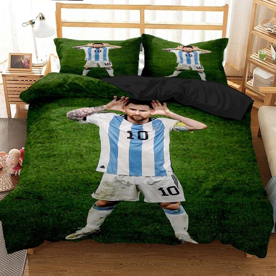 Lionel Messi Bedding set Football Star Duvet Cover Set Bedding Set King Queen Double Twin Size Comforter Cover Set For Decor