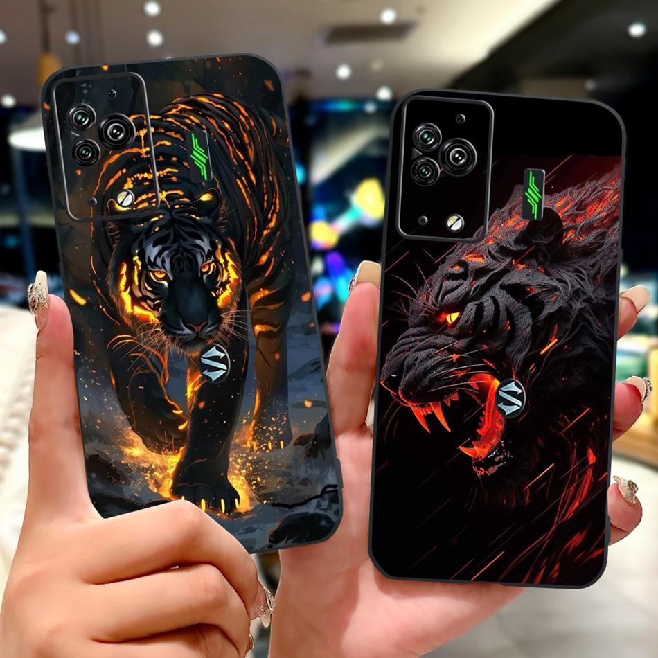 Per Xiaomi Black Shark 5 Pro Shark5 Custodia per Telefono Black Shark 5 5Pro Elegante Floreale Gatto Dipinto Morbido Silicone TPU Custodie