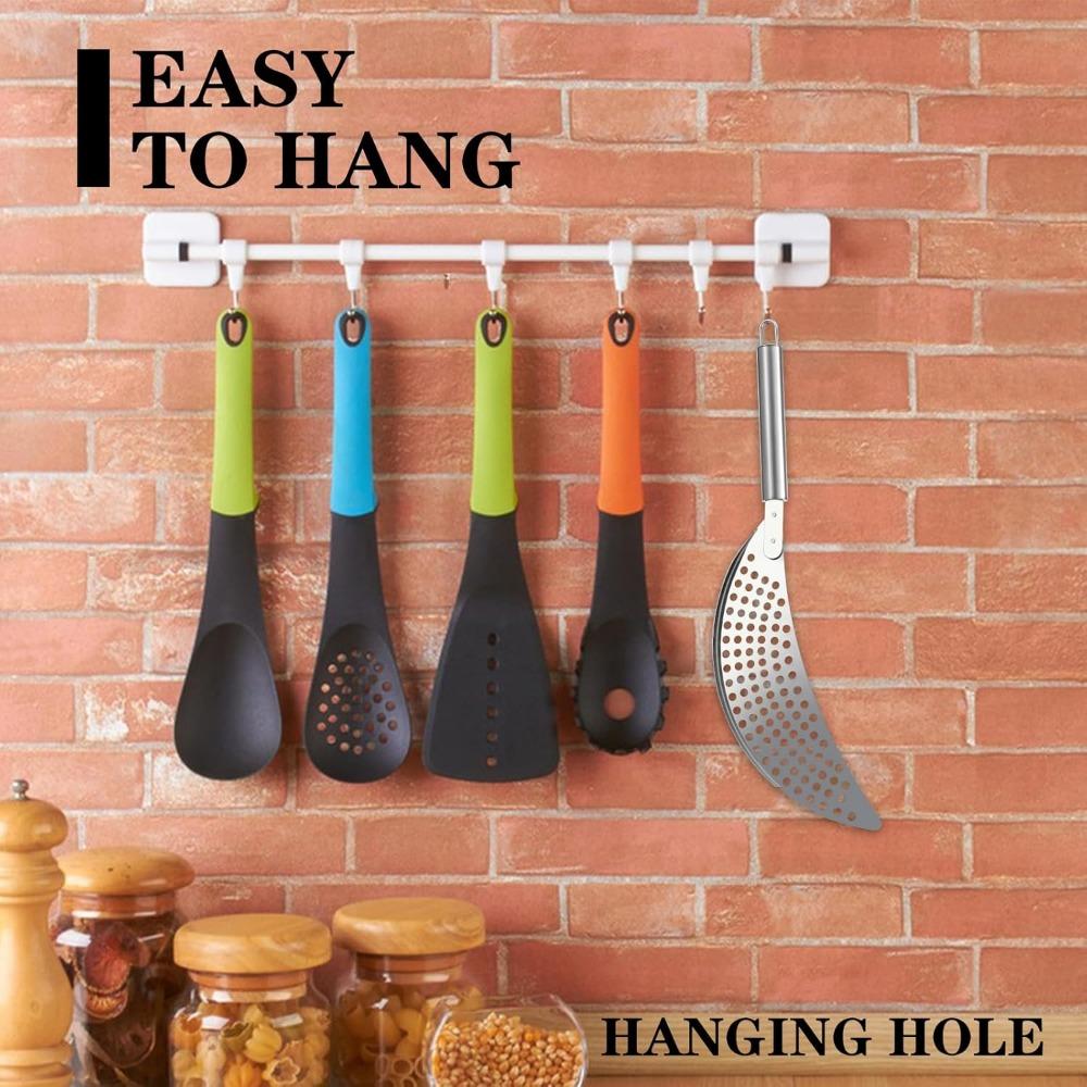 Stainless Steel Pasta Strainer with Handle –Insert Pot Drainer for Spaghetti, Noodles, Fruits & Vegetables