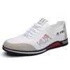 Men's casual shoes 2025 summer new breathable versatile sports shoes trendy flat bottom lightweight lace-up free work shoes