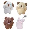 Cute Plush Cat Rabbit Bear Dog Keychain Pendant Lovely Shouting Animals Keyring Charm for Purse Bag Backpack Handbag