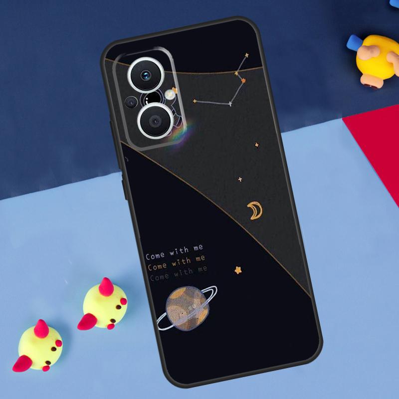 Astronaut Spaceship For OPPO Reno 14 13 12 11 10 Pro 8T 11F 12F 13F 14F 7 8 Lite OPPO Find X8 X6 X5 X9 Pro Case