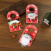 Santa Claus Door Handle Hanger - Christmas Ornament for Hotel, Mall, or Home Decorations