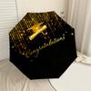 1pc Congratulations Graduation Automatic Folding Umbrella, Heavy Duty 8 Rib Iron Frame, Suitable for Travel, Daily Use, Birthday, Decor Gift M0104022